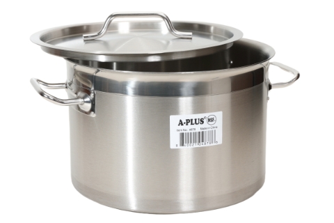 Stainless Steel Short Stock Pot - 18 QT.