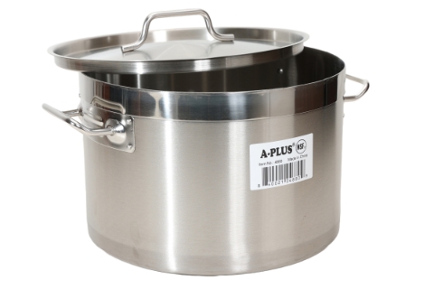 Stainless Steel Short Stock Pot - 15 QT.