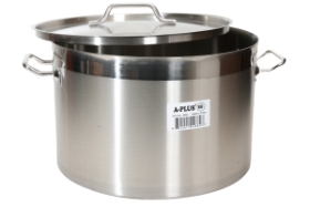 Stainless Steel Short Stock Pot - 35 QT.