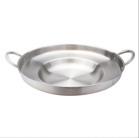 Stainless Steel Concave Comal - 23 x 5.5 inches