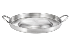 Stainless Steel Convex Comal - 22 x 2.25 inches