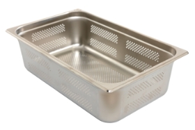 Full Size 6 Inch Deep Anti Jam 24 Gauge Perforated Food Pan