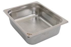 Half Size 4 Inch Deep Perforated Anti Jam 24 Gauge Nsf Steam Table Pan