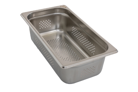 1/3 Size 4 Inch Deep Perforated Anti Jam 24 Gauge Nsf Steam Table Pan