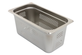 Stainless Steel 1/3 Food Pan 6 Inches Deep Perforated. Nsf