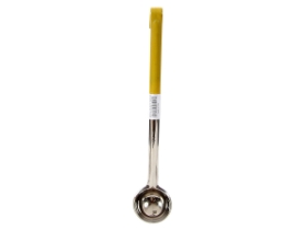 Color Coded Stainless Steel Measuring 1 Piece Ladle - Yellow  - 1 Oz.