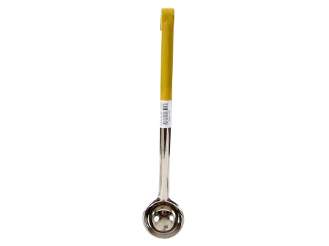 Color Coded Stainless Steel Measuring 1 Piece Ladle - Yellow - 1 Oz.