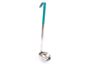 Color Coded Stainless Steel Measuring 1 Piece Ladle - Green  - 4 Oz.