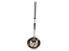 Color Coded Stainless Steel Measuring 1 Piece Ladle - Grey  - 12 Oz.