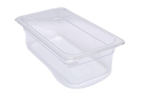 Polycarbonate 1/3 Size Food Pan - 4 inches deep