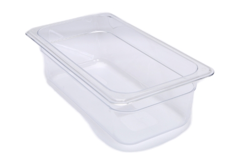 Polycarbonate 1/3 Size Food Pan - 4 inches deep