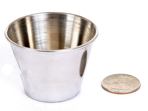 Stainless Steel Sauce Cup - 12 Pcs Pack - 2.5 Oz.