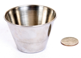 Stainless Steel Sauce Cup - 12 Pcs Pack - 4 Oz.