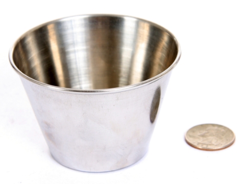 Stainless Steel Sauce Cup - 12 Pcs Pack - 8 cm. 6 Oz.