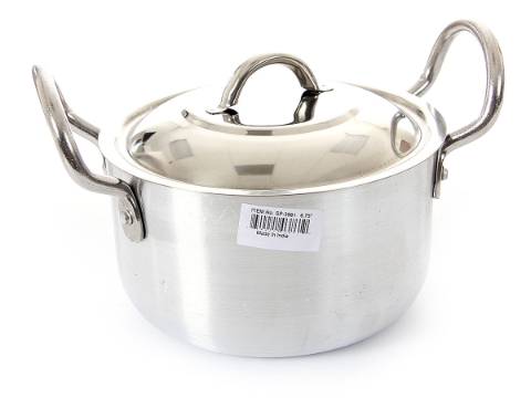 Aluminum Stock Pot With Stainless Steel Lid - 1.75 Qrt.