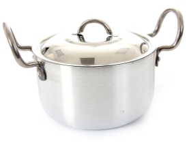 Aluminum Stock Pot With Stainless Steel Lid - 2.5 Qrt.