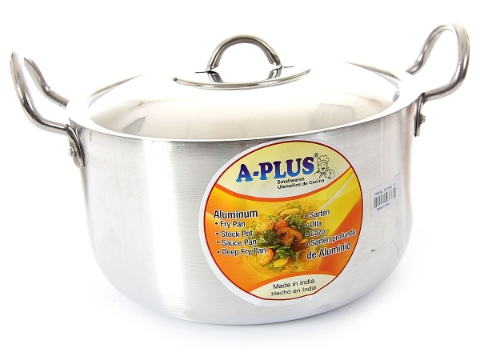 Aluminum Stock Pot With Stainless Steel Lid - 6.75 Qrt.
