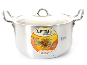 Aluminum Stock Pot With Stainless Steel Lid - 8.25 Qrt.