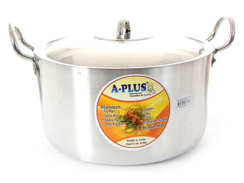 Aluminum Stock Pot With Stainless Steel Lid - 11 Qrt.