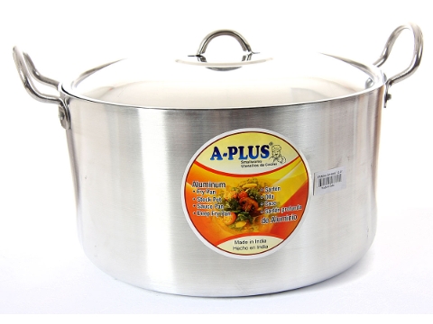 Aluminum Stock Pot With Stainless Steel Lid - 13 Qrt.