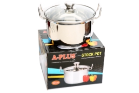5-quart Stock Pot With Encapsulated Bottom And Glass Lid - 22 cm - 5 qrt.