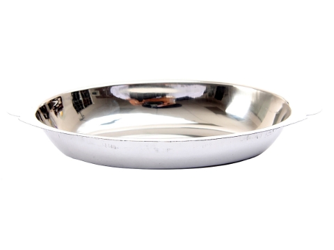 Stainless Steel Au Gratin Dish 20 Ounce Oval - 20 Oz.