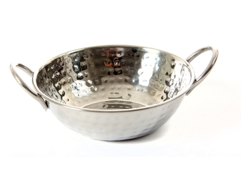 Stainless Steel Balti Dish - Hammered - 12 Oz. (350 ml)