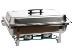 Chatering Stainless Steel Chafing Dish Set 8 Qrt Full Size Buffet - Folding Frame