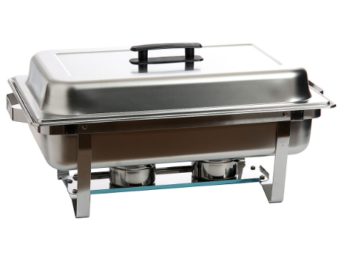 Chatering Stainless Steel Chafing Dish Set 8 Qrt Full Size Buffet - Folding Frame