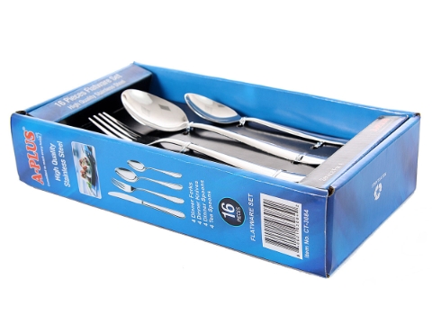 16 Pcs Stainless Steel Tableware Set - Serves 4