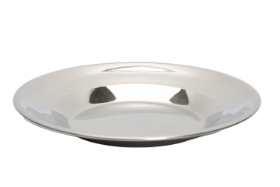 Stainless Steel Soup Dish/dinner Plate - 22 cm