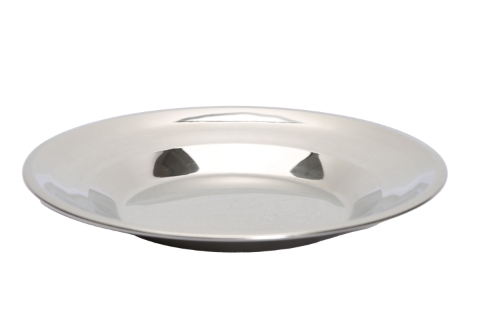 Stainless Steel Soup Dish/dinner Plate - 22 cm