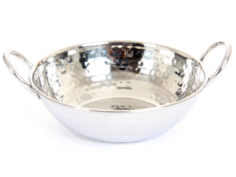 Stainless Steel Balti Dish - Hammered - 16 Oz. (500 ml)