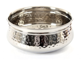 Moroccan Dish Bowl Stainless Steel - Hammered - 27 Oz.