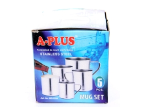 Stainless Set Mug Set 5 Pcs - 8 cm to 12 cm