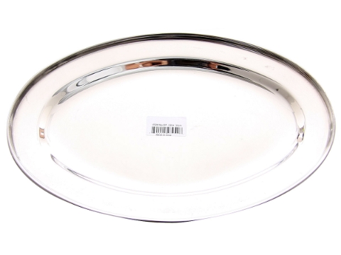Stainless Steel Oval Platter - 30 cm