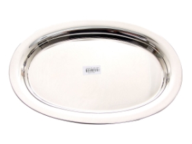 Stainless Steel Display / Serving Oval Tray - 35 cm