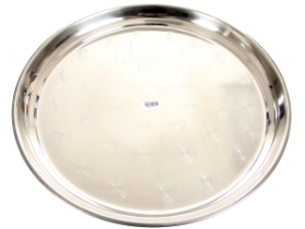 Stainless Steel Swirl Round Tray - 20 inches