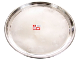 Stainless Steel Swirl Round Tray - 18 inches