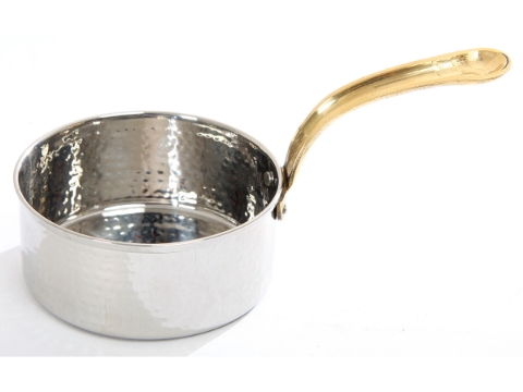 Sauce Pan Dish Brass Handle - 4.25 inches