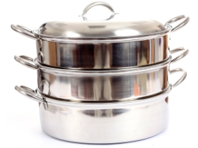 Stainless Steel Steamer  - 3 Pc Set